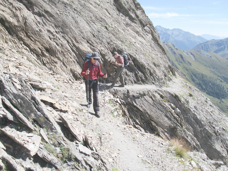 Aufstieg zur Dürrenfeldscharte 2823 m.