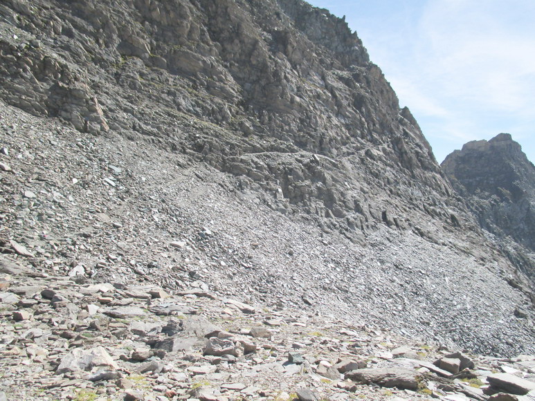 Klettersteig-Abstieg von der Dürrenfeldscharte 2823 m.