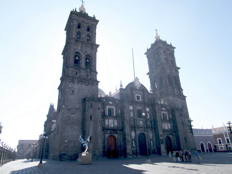 Puebla ist Weltkulturerbe.  Leider war die Sonne zu grell