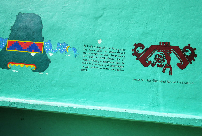 Wandbild am Kirchplatz von Zaachila