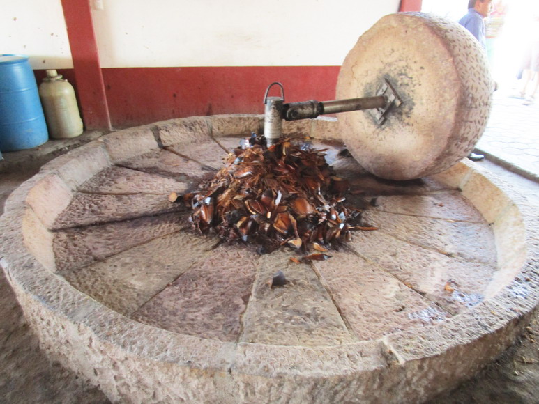 Mahlmühle von Eseln, früher von Menschen gedreht