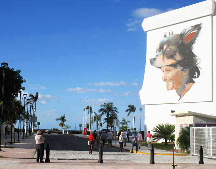 Lustiges Wandbild in Campeche