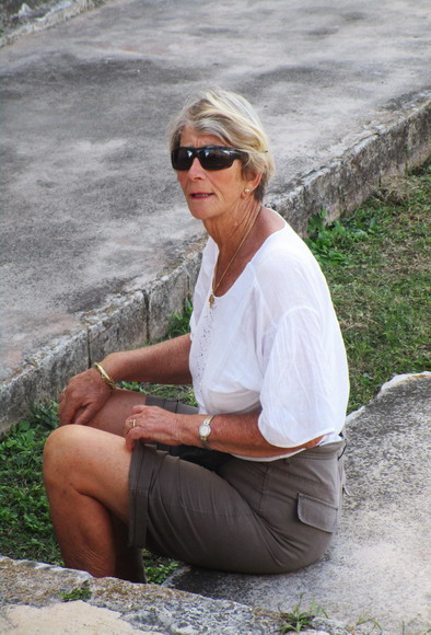 Reiseleiterin Frau Beatrix Ruiter in Uxmal 2014