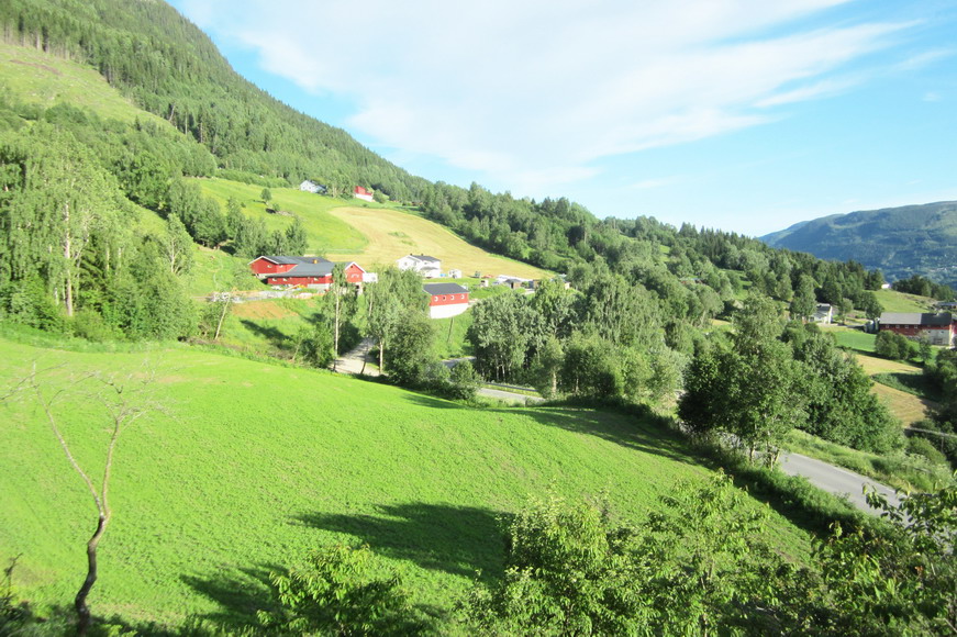 Typische norwegische Farm