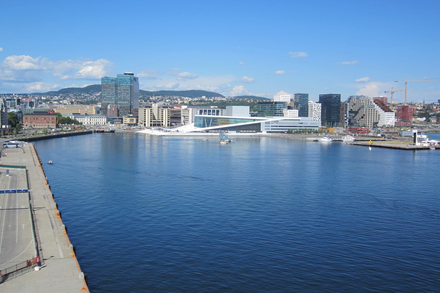 Oslo Stadtansicht mit der Oper